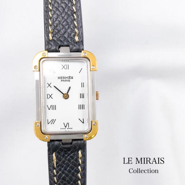 Hermes - 【仕上済/ベルト2色】エルメス クロアジュール コンビ レディース 腕時計