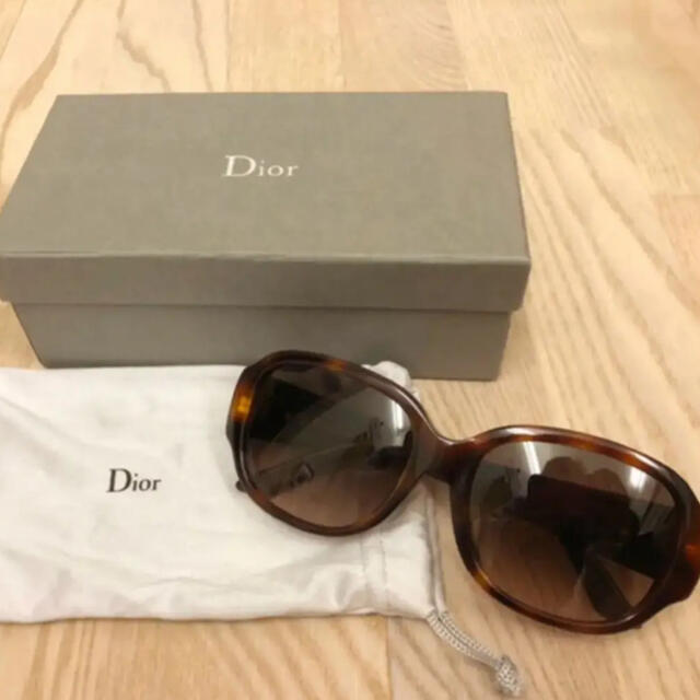 極美品】Dior ディオール サングラス ブラウン×ピンク-