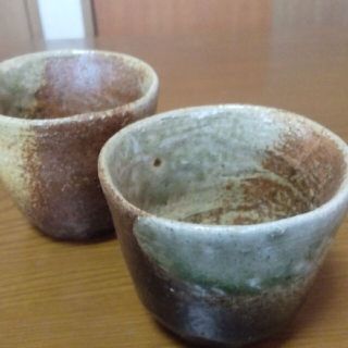 うさこ様専用伊賀焼　湯呑み2コ(陶芸)