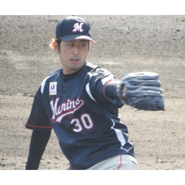 実使用】ロッテ マリーンズ 大嶺 ユニフォーム マジェスティック 本人