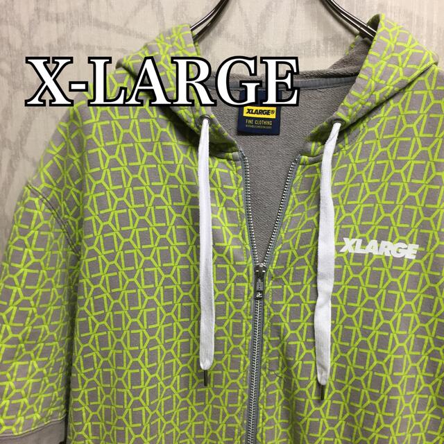 xlargeスウェット 希少 刺繍ロゴグリーンストリートビックロゴ緑トップス