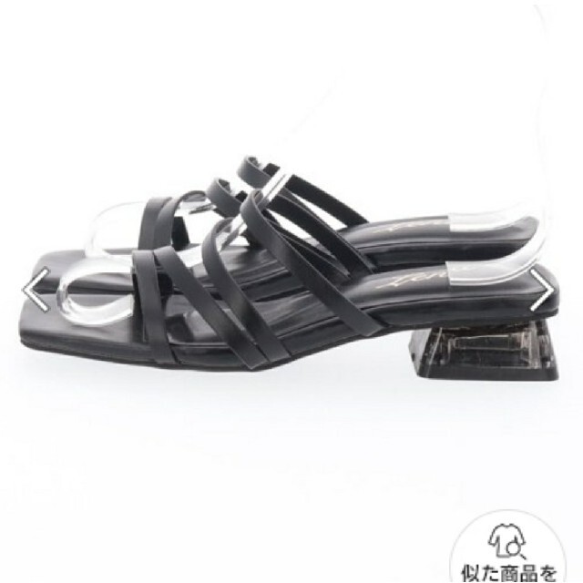 ナイスクラップ サンダル クリアヒール 黒 Sサイズ 新品 レディースの靴/シューズ(サンダル)の商品写真