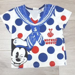 ディズニー(Disney)の最終値下！80 綿100％ ミッキー半袖Tシャツ(Ｔシャツ)