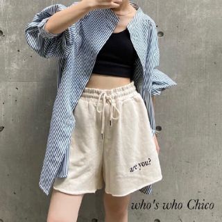 フーズフーチコ(who's who Chico)の新品 who's who Chico ロゴスウェットショーパン(ショートパンツ)