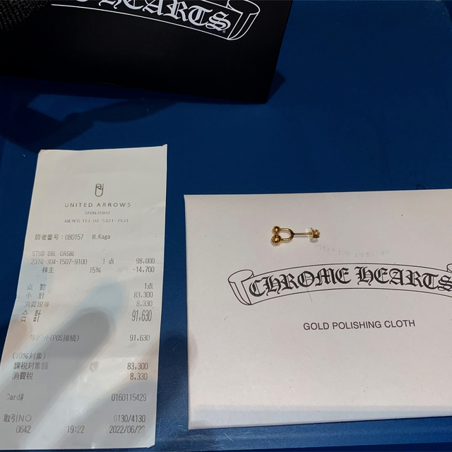 買い誠実 様専用 クロムハーツ22K ダブルミニクロスボール スタッド