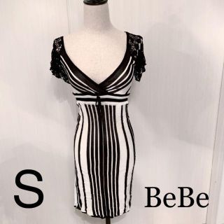 ベベ(BeBe)の★セール【 美品 】BeBe ワンピース ボーダー(ひざ丈ワンピース)