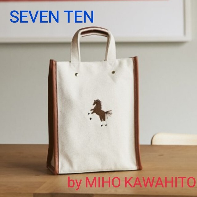 SEVEN TEN ワンポイント刺繍トートバッグ 小 セブンテン バッグバッグ