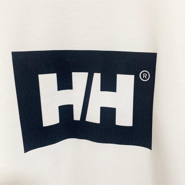 HELLY HANSEN(ヘリーハンセン)のヘリーハンセン Tシャツ メンズM 白 紺 ビッグロゴ ポリエステル メンズのトップス(Tシャツ/カットソー(半袖/袖なし))の商品写真