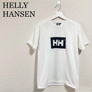 ヘリーハンセン(HELLY HANSEN)のヘリーハンセン Tシャツ メンズM 白 紺 ビッグロゴ ポリエステル(Tシャツ/カットソー(半袖/袖なし))