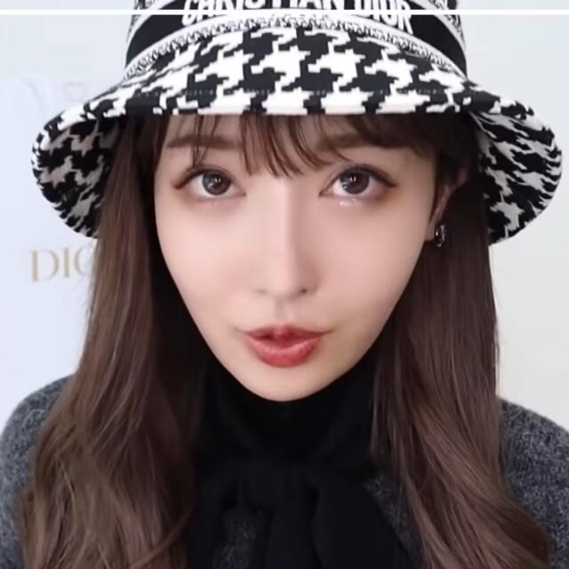 【Christian Dior】 ディオール 千鳥格子柄バケットハット