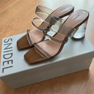 スナイデル(SNIDEL)のSNIDEL クリアローヒールサンダル(サンダル)