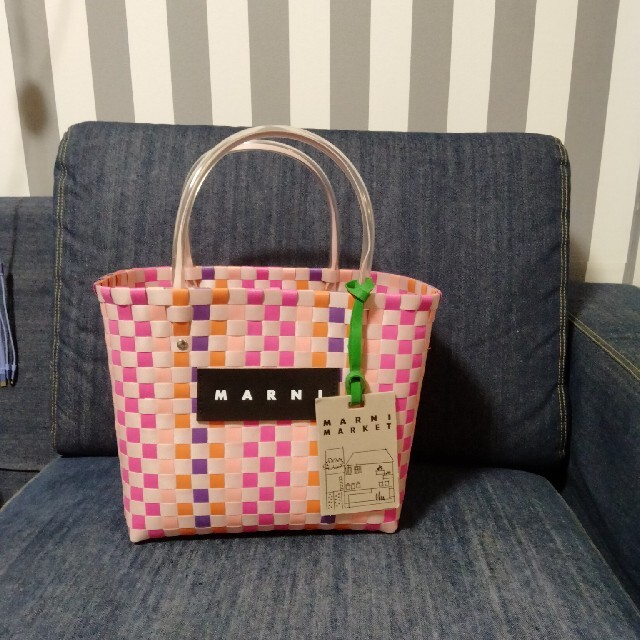 マルニフラ マルニマーケットmarniカゴバッグ ⒬ストローバ