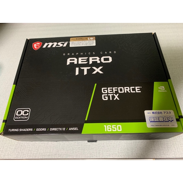 値下げ↓ GeForce GTX 1650 AERO ITX 4G OC グラボ