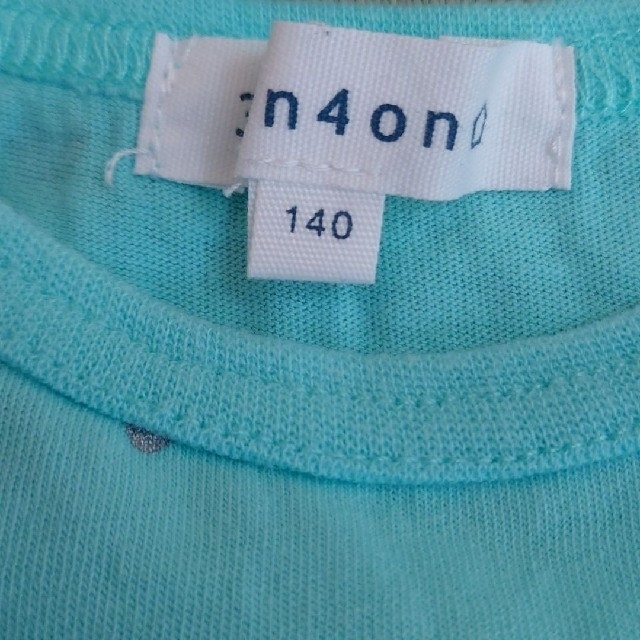 3can4on(サンカンシオン)の3can4on 　3カン4オン　ハート　後ろリボン半袖Tシャツ　140 キッズ/ベビー/マタニティのキッズ服女の子用(90cm~)(Tシャツ/カットソー)の商品写真