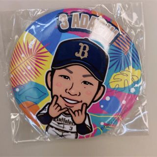 オリックスバファローズ(オリックス・バファローズ)のオリックス　安達了一　缶バッチ(記念品/関連グッズ)