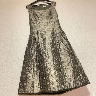 フォクシー(FOXEY)の大きいサイズFOXEY BOUTIQUEのシルクコットンフリルチュールワンピース(ひざ丈ワンピース)