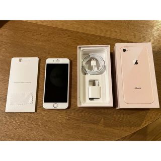 iPhone8 64G SIMフリー ブラック充電器付き-