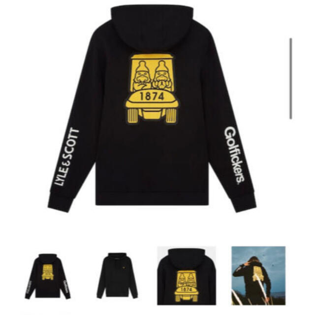 LYLE&SCOTT(ライルアンドスコット)のLyle&Scott × Golfickers HOODIE  Black XL スポーツ/アウトドアのゴルフ(ウエア)の商品写真