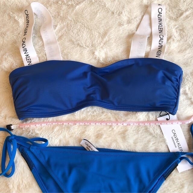 Calvin Klein(カルバンクライン)の新品タグ付き カルバンクライン ロゴ セパレート ビキニ ブルー 水着 レディースの水着/浴衣(水着)の商品写真