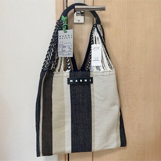 MARNI MARKET マルニマーケット ハンモックバッグ ブルー-