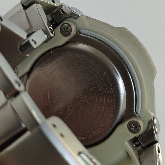 Baby-G(ベビージー)のジャンク　baby-g　ベビージー　MSG550GLV　腕時計 シルバー　アナロ レディースのファッション小物(腕時計)の商品写真