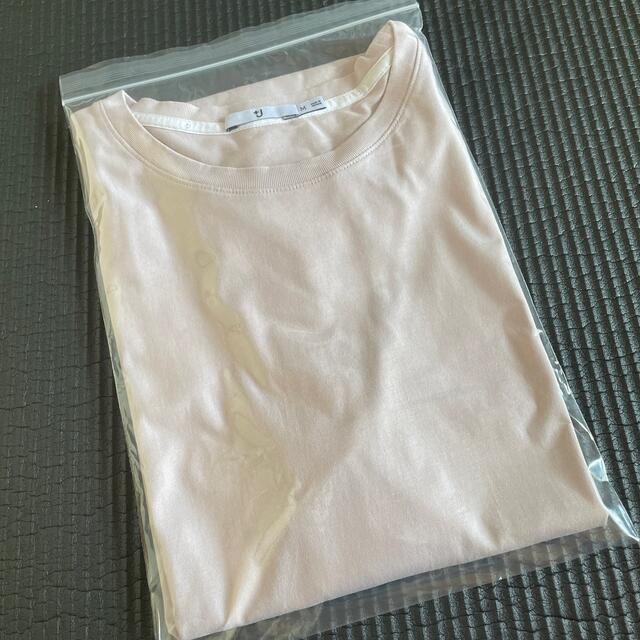 UNIQLO(ユニクロ)の【USED】スーピマコットンリラックスフィットクルーＴ M PINK メンズのトップス(Tシャツ/カットソー(半袖/袖なし))の商品写真