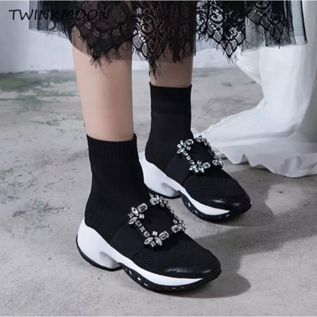 ROGER VIVIER - ビジュースニーカー 厚底 ニット ロジェ ROGER VIVIER - ビジュースニーカー 厚底 ニット ロジェ