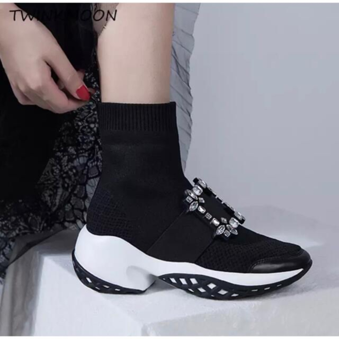ROGER VIVIER - ビジュースニーカー 厚底 ニット ロジェ ROGER VIVIER - ビジュースニーカー 厚底 ニット ロジェ