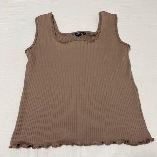 ザラ(ZARA)のノーブランド　リブタンク　Lサイズ(タンクトップ)