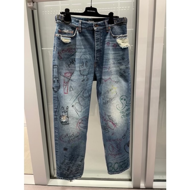 BALENCIAGA GREFFITI DENIM JEANSパンツ