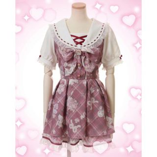LIZ LISA - ♡ LIZLISA ♡ ♡ Sewing Bear柄セットアップ レッド LIZ LISA - ♡ LIZLISA ♡ ♡ Sewing Bear柄セットアップ レッド