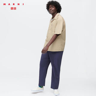 マルニ(Marni)のUNIQLO×MARNI 新品 ワイドフィット タックパンツ(スラックス)