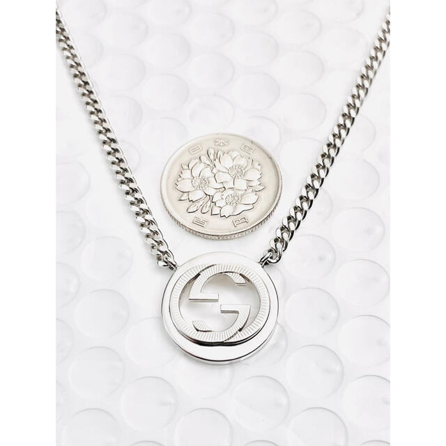 【超美品】GUCCI WGロゴ ネックレス 男女兼用 ペンダント SV925