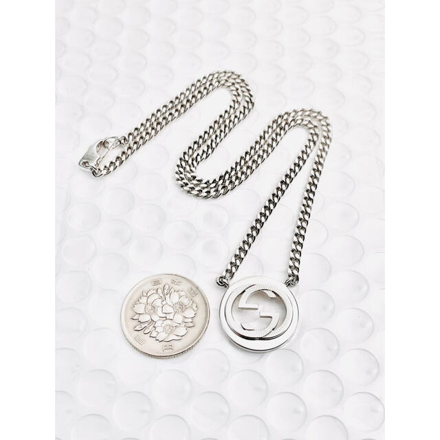 【超美品】GUCCI WGロゴ ネックレス 男女兼用 ペンダント SV925