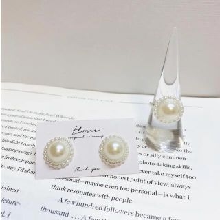 2set パールピアス＆リング (ピアス)