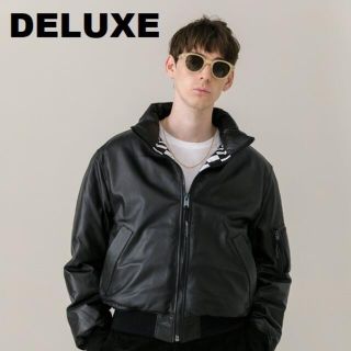 デラックス(DELUXE)のDELUXE 20AW レザー ダウンジャケット デラックス(ダウンジャケット)