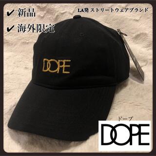 海外限定品【DOPE】ロゴキャップ ブラック ドープ(キャップ)