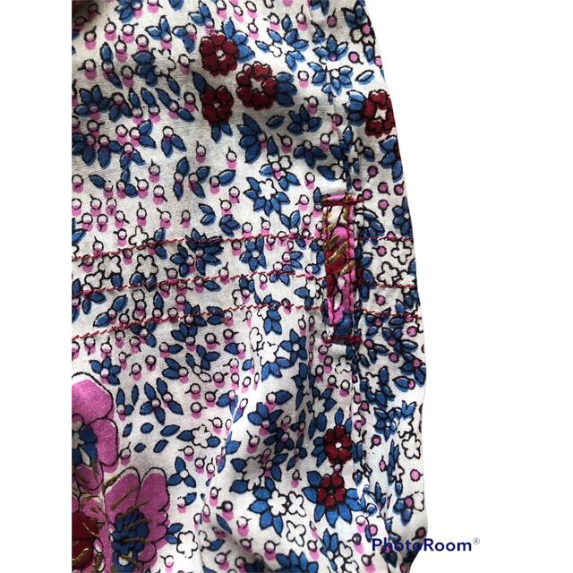 Ron Herman(ロンハーマン)の美品 ヴィンテージ インド綿ドレス ワンピース 花柄 Mサイズ ゴールドスタンプ レディースのワンピース(ロングワンピース/マキシワンピース)の商品写真