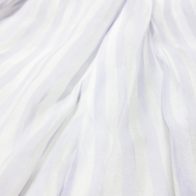 Rirandture(リランドチュール)のリランドチュール スカート ギャザー フレア ひざ丈 シアー ストライプ 1 紫 レディースのスカート(ひざ丈スカート)の商品写真