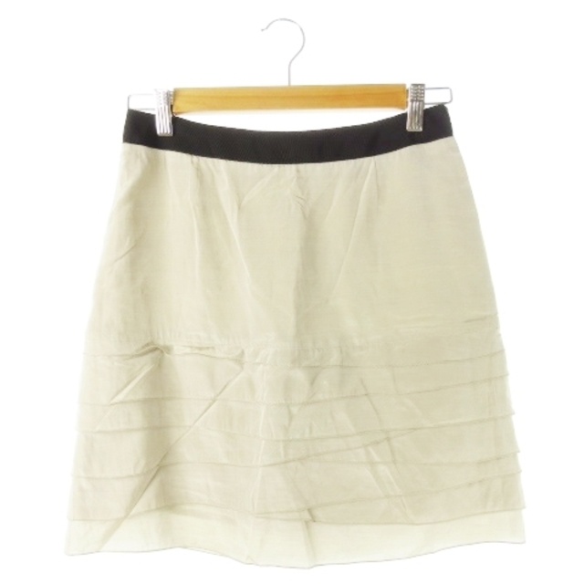 INED(イネド)のイネド INED スカート 台形 ミニ ティアード 光沢感 11 グレージュ レディースのスカート(ミニスカート)の商品写真