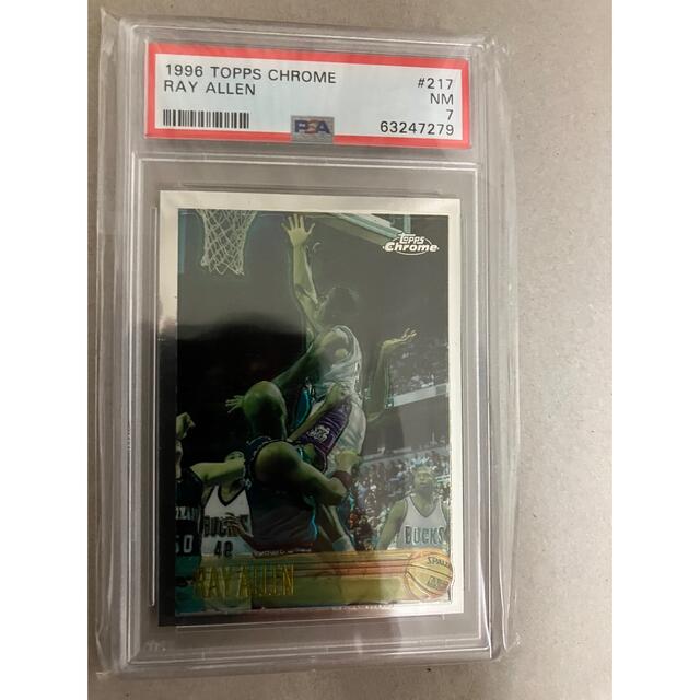 NBAレイアレン  NBAカード　96-97   topps chrome  PSA7