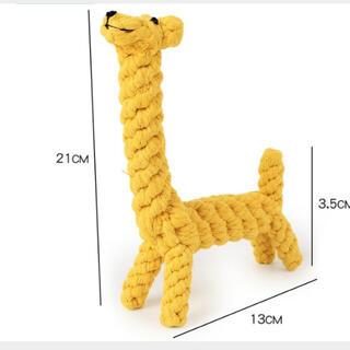 犬用おもちゃ　綿ロープ　きりん（黄色）玩具(おもちゃ/ペット小物)