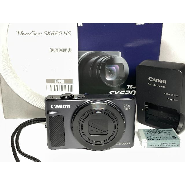 新品級 キヤノン PowerShot SX620 HS ブラック