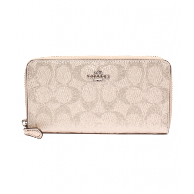 美品 コーチ COACH ラウンドファスナー長財布 レディース - 財布