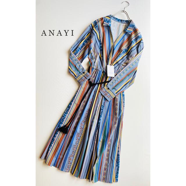 ANAYI 美ラインカシュクールワンピース size36