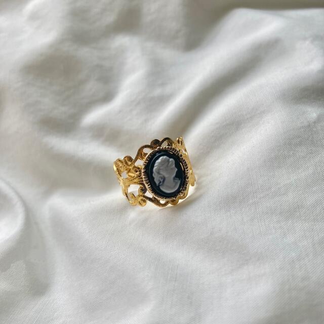 Grimoire(グリモワール)の୨୧ Vintage rétro gold cameo ring II レディースのアクセサリー(リング(指輪))の商品写真