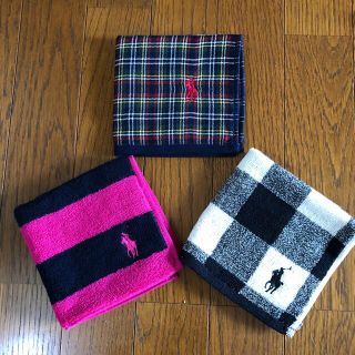 ポロラルフローレン(POLO RALPH LAUREN)のラルフローレン　タオルハンカチ　3枚セット(ハンカチ/ポケットチーフ)