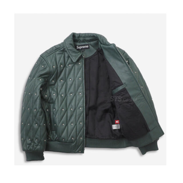 Supreme Quilted Studded Leather Jacket