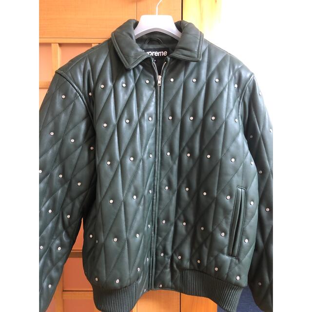 Supreme Quilted Studded Leather Jacket