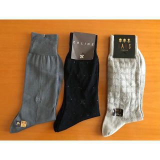 バーバリー(BURBERRY)のBurberrys、CELINE、DAKS紳士靴下　未使用3点(ソックス)